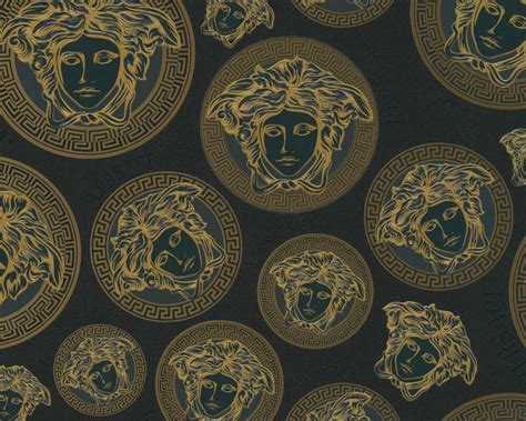 Versace wallpaper black and gold